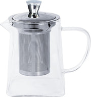 Rooibos Borosilicate Glass Teapot with Stainless Steel Lid & Infuser by Cristel