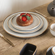 Gold Stone Stoneware 12-Piece Dinnerware Set by Casa Alegre