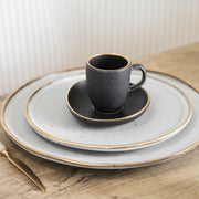 Gold Stone Stoneware 12-Piece Dinnerware Set by Casa Alegre