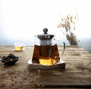 Rooibos Borosilicate Glass Teapot with Stainless Steel Lid & Infuser by Cristel