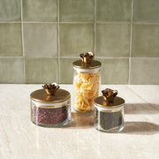Rose Botanical Canisters, Set of 3