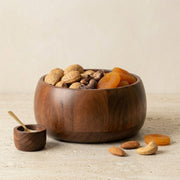Talo Serving Bowl, Walnut Finish