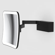 Decor Walther Vision S Square Wall-Mounted Hardwired LED 5x Mirror Black