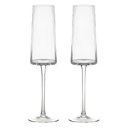 Empire Champagne Flutes Clear, Set of 2 by Anton Studio Designs London