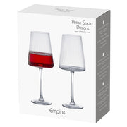 Empire Wine Glasses Clear, Set of 2 by Anton Studio Designs London