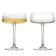 Empire Champagne Saucers Clear, Set of 2 by Anton Studio Designs London