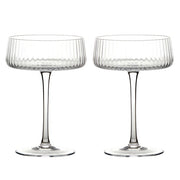 Empire Champagne Saucers Clear, Set of 2 by Anton Studio Designs London