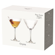 Empire Cocktail Glasses Clear, Set of 2 by Anton Studio Designs London