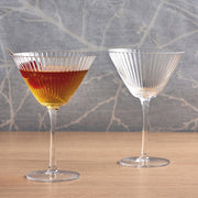 Empire Cocktail Glasses Clear, Set of 2 by Anton Studio Designs London