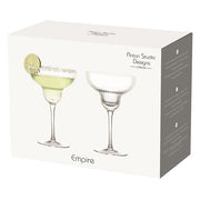 Empire Margarita Glasses Clear, Set of 2 by Anton Studio Designs London