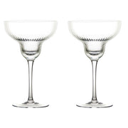 Empire Margarita Glasses Clear, Set of 2 by Anton Studio Designs London