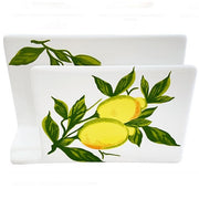 Italian Lemon Ceramic Napkin Holder or Mail Holder by Abbiamo Tutto