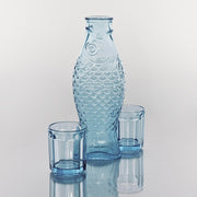 Fish & Fish Blue Glass Tumbler, Medium, 7.4 oz. by Paola Navone for Serax