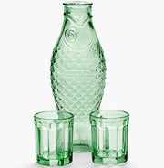 Fish & Fish Carafe Set with 2 Medium Glasses, by Paola Navone for Serax