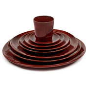 La Mere Red 9.1" M Deep Plate or Soup Bowl by Marie Michielssen for Serax Serax 