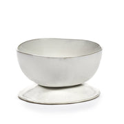 La Mere Off-White 8.1" Footed High Bowl L by Marie Michielssen for Serax Serax 