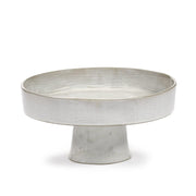 La Mere Off-White 9.8" Deep Plate L Footed Bowl by Marie Michielssen for Serax Serax 