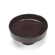 La Mere Ebony 9.8" Deep Plate L Footed Bowl by Marie Michielssen for Serax Serax 