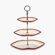 Les Objets Mouleversants 3-Tier Cake Stand, Red by Wouters & Hendrix for Serax
