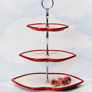 Les Objets Mouleversants 3-Tier Cake Stand, Red by Wouters & Hendrix for Serax