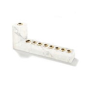 Anna New York Brillante Carrara Marble Menorah, 8.25"