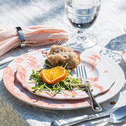 Juliska Country Estate Petal Pink Dinner Plate, 11" on table