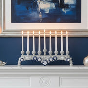Charisma Blue & White Menorah by Olivia Riegel