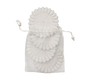 Lumina Coasters in White, Set of 4 in a Gift Bag by Kim Seybert