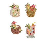 Happy Hour Coaster in Multi, Set of 4 by Kim Seybert