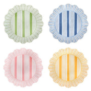 Cabana Stripe Melamine Dessert/Salad Plate Assorted, Set of 4 by Juliska