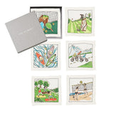 Venture Cocktail Napkins in White & Multi, Set of 6 in Gift Box by Kim Seybert