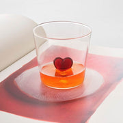 Ichendorf Milano Cuore (Heart) Glass Tumbler, 11.8 oz