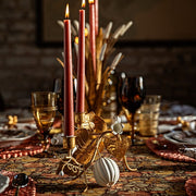 Juliska Forest Walk Pumpkin & Vine Double Candlestick Holder, Gold