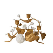 Juliska Forest Walk Pumpkin & Vine Triple Candlestick Holder, Gold