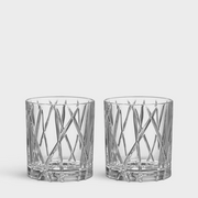 City Double Old Fashioned Glass, Set of 2 by Orrefors