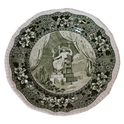 Antique W.T. Copeland Statue of Jupiter Olympus Green Plate, 9 1/8" Plates Amusespot 