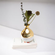Dual Carrara Marble and Steel 6" Bud Vases by ANNA New York