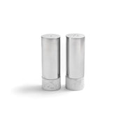 Coluna Dual Salt & Pepper Set, Marble / Silver, Set of 2 by ANNA New York