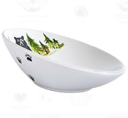 Black Bear Italian Ceramic Diagonal Serving Bowl, 12" by Abbiamo Tutto