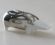 Bosa Hayon Special Edition Dolphi Pig Platinum Ceramic Sculpture by Jaime Hayon