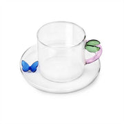 Ichendorf Milano Fruits & Flowers Glass Tea Cup & Saucer, 10 oz.