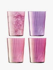 Gems Large Stackable Lustered Garnet Glass Tumblers, 19 oz., Set of 4