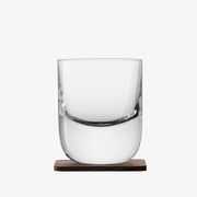 LSA International Whiskey Renfrew Tumbler & Walnut Coaster, Set of 2, 9 oz.