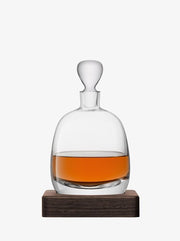LSA International Islay Whiskey Decanter & Walnut Base, 34 oz.