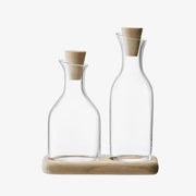 LSA International Serve Oil & Vinegar Set with Oak Base
