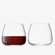 Wine Culture Stemless Red Wine Glass, 13 oz., Set of 2