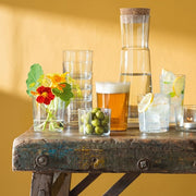 LSA International Gio Glass Carafe & Cork Stopper, 46 oz.