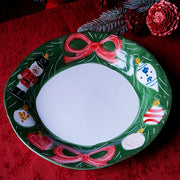 Christmas Natale Round Serving Platter, 13" by La Gabbianella