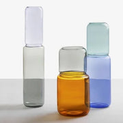 Ichendorf Milano Revolve Vase, 13.78", Clear/Amber/Blue