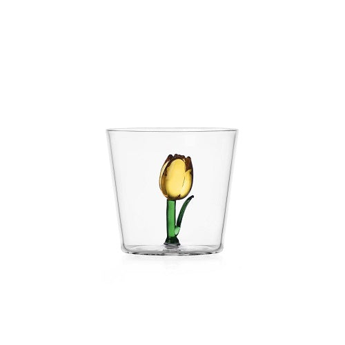 Ichendorf Milano Botanica Tulip Glass Tumbler, Yellow